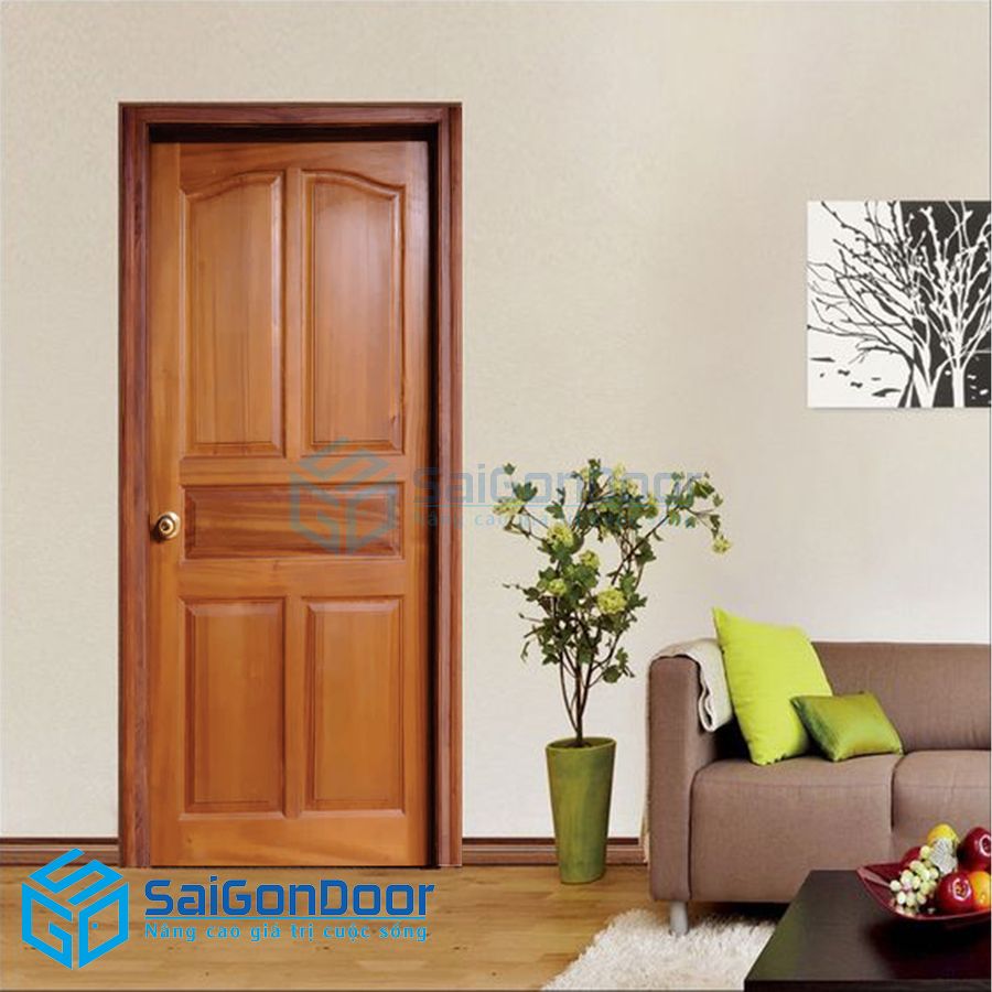 Cửa gỗ tự nhiên 5A1 (GHD) 1 cua go tu nhien GTN205A120GHD