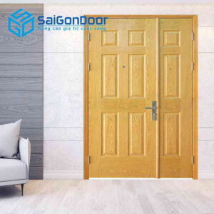 Cửa Gỗ HDF Veneer 9A ash 2 canh nho lon