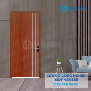 Cửa Gỗ MDF Veneer P1R2 Cam xe