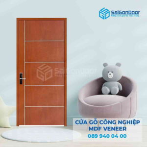 Cửa Gỗ MDF Veneer P1R5 xoan dao 4
